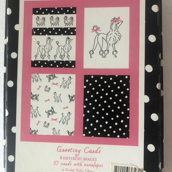 Paris Poodle Greeting Cards Michael Miller 14 Blank Cards Envelopes Set VTG. - Picture 4 of 4